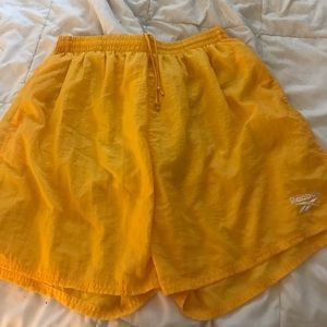 Yellow vintage Reebok shorts